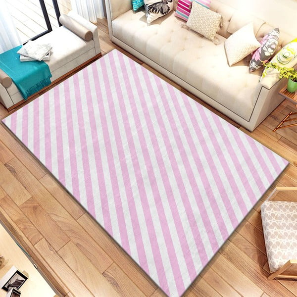 Covor roz Homefesto Digital Carpets Cassia, 140 x 220 cm