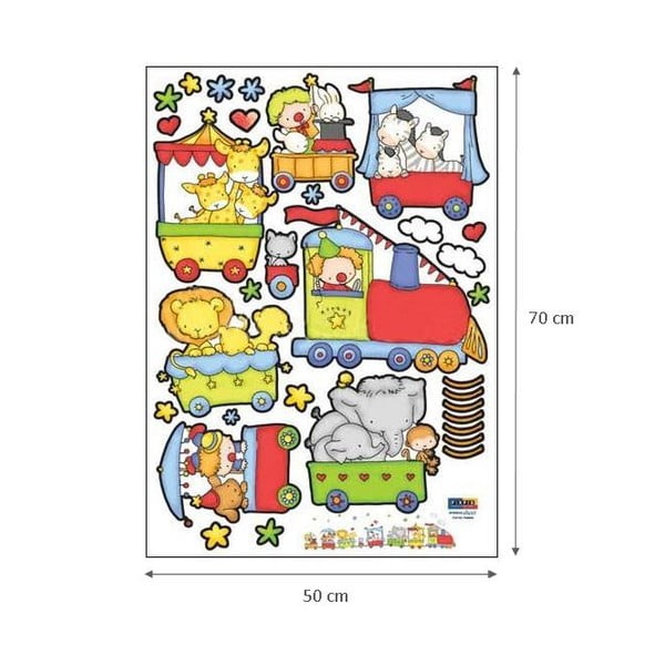 Autocolant Train of circus animals, 120 cm-image-2