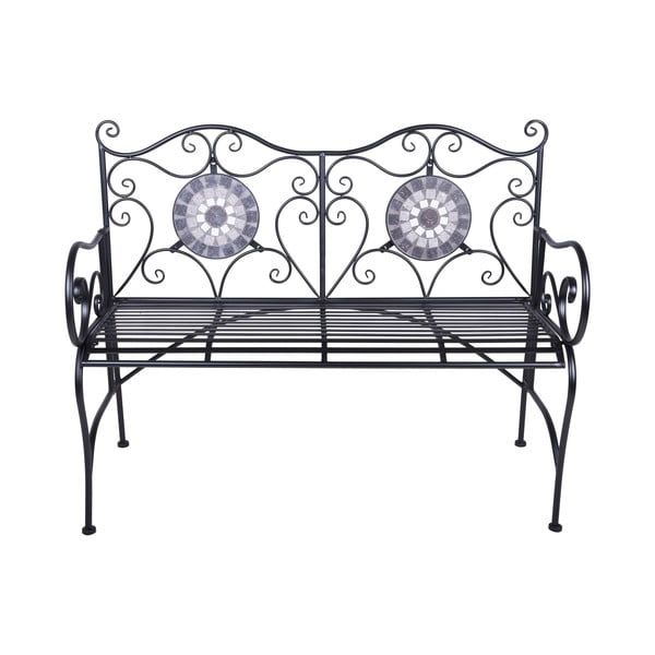 Bancă de grădină neagră din metal Jalua – Garden Pleasure