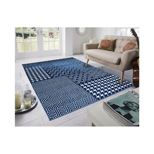 Covor Webtappeti Reflex Malo, 160 x 230 cm, albastru
