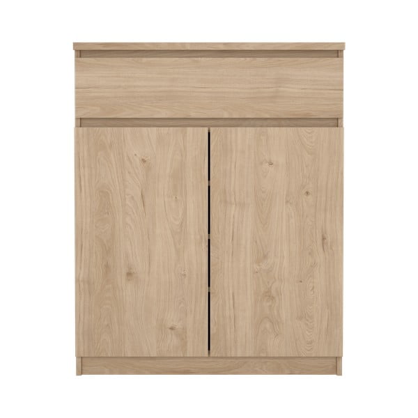 Comodă în culoare naturală cu aspect de lemn de stejar 80x100x40 cm Naia – Tvilum