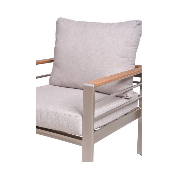 Set mobilier de grădină gri din metal pentru 4 persoane Florence – Garden Pleasure-image-2