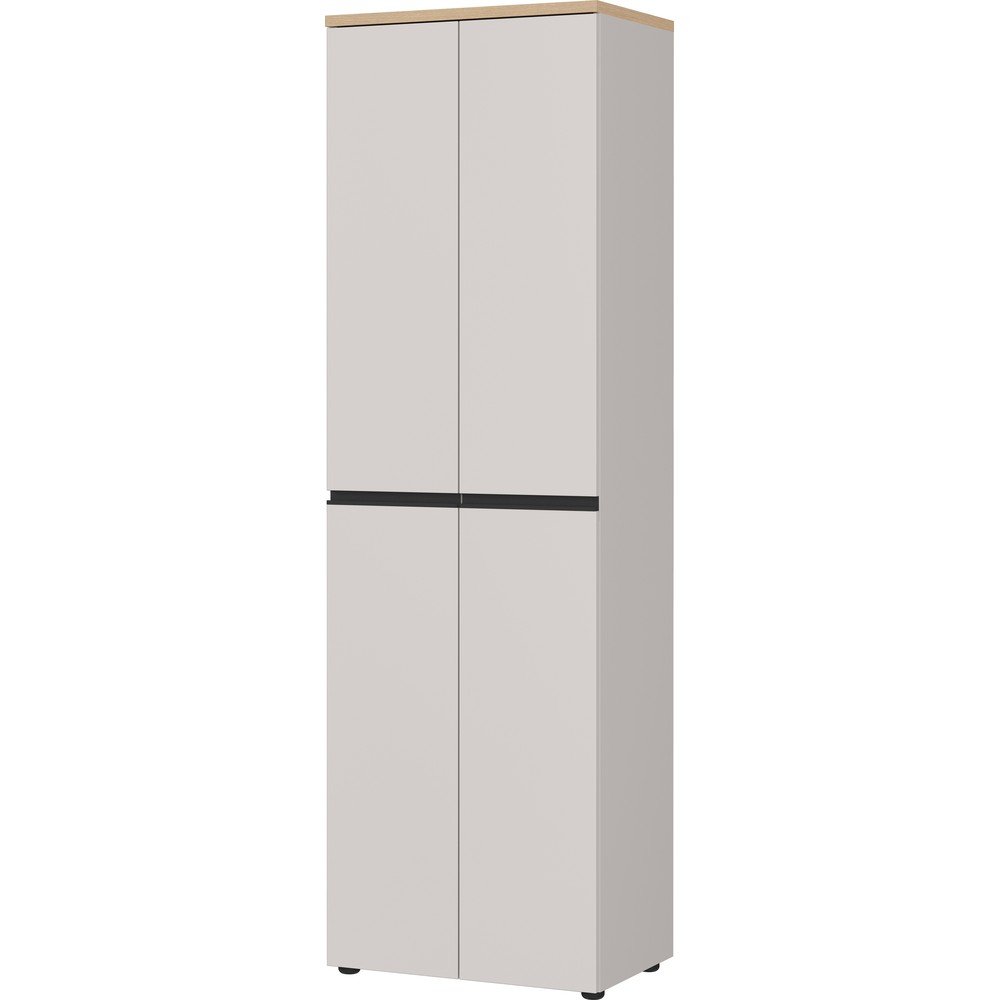 Șifonier grej/în culoare naturală deschisă 59x194x41 cm Cormano – Germania