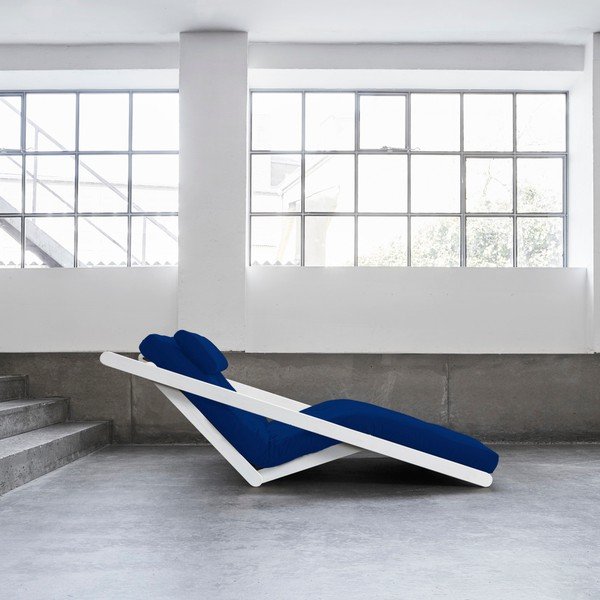 Șezlong extensibil cu 2 locuri Karup Figo White/Royal-image-1