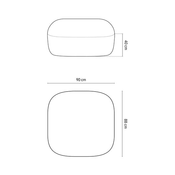 Taburet bej cu tapițerie din țesătură bouclé Jenny – Micadoni Home-image-2