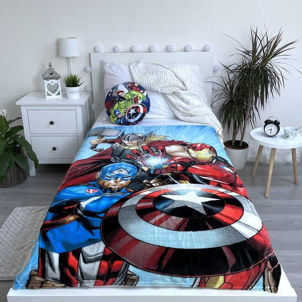 Pătură pentru copii din micropluș 100x150 cm Avengers Heroes – Jerry Fabrics-image-2