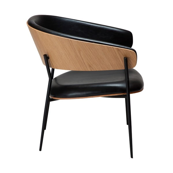 Fotoliu negru cu tapițerie din imitație de piele Crib – DAN-FORM Denmark-image-2