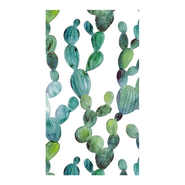 Prosop de plajă cu imprimeu Good Morning Cactus, 100 x 180 cm