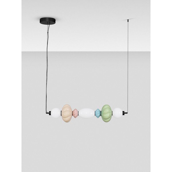 Lustră LED cu intensitate reglabilă din ceramică cu abajur din ceramică/cu abajur din sticlă Oneta – Nova Luce-image-3