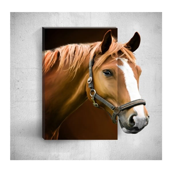 Tablou de perete 3D Mosticx Horse, 40 x 60 cm