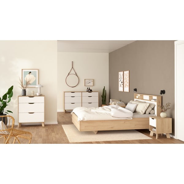 Noptieră albă-în culoare naturală Ikast – Tvilum-image-4