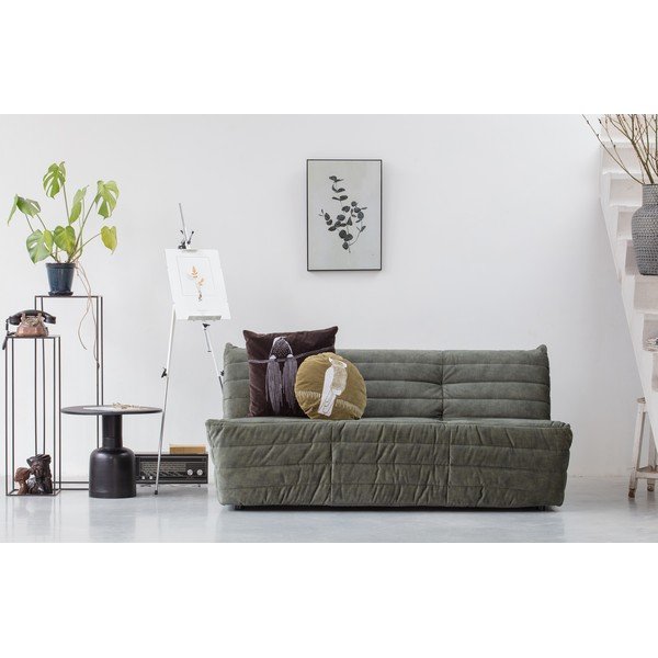 Canapea verde cu tapițerie din catifea 160 cm Bag – WOOOD-image-4