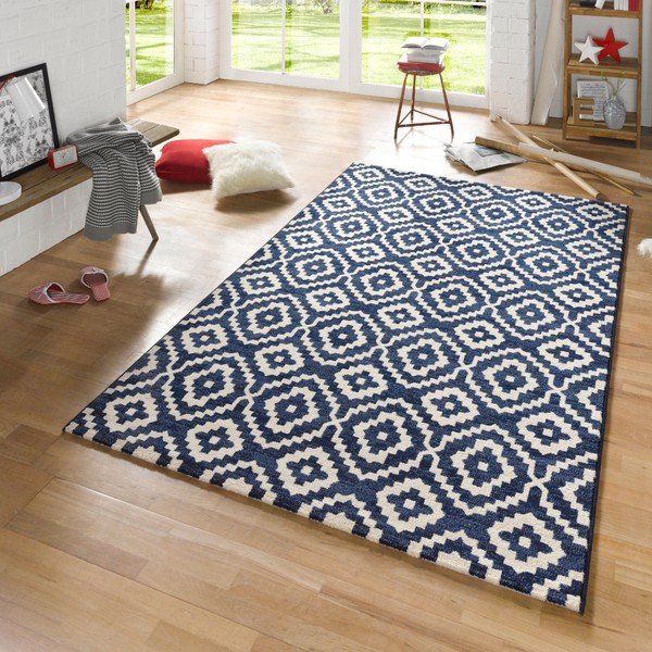 Covor Mint Rugs Diamond Ornamental, 133 x 195 cm, albastru-image-1