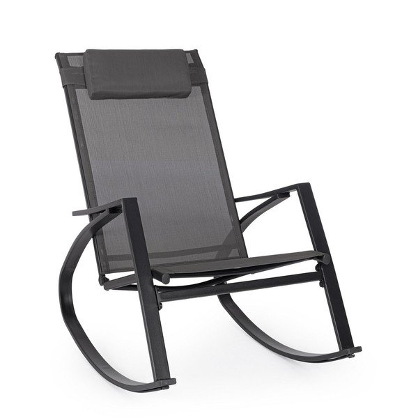 Fotoliu de grădină gri antracit din metal Ercolano – Bizzotto