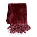 Cuvertură burgundy din micropluș pentru pat dublu 220x240 cm - Tiseco Home Studio