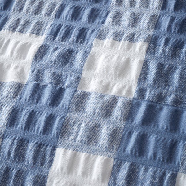 Lenjerie de pat albastră din flanelă pentru pat dublu 200x200 cm Gingham Check – Catherine Lansfield-image-4
