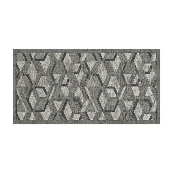 Traversă Floorita Hypnotik, 55 x 140 cm, gri-negru-image-2