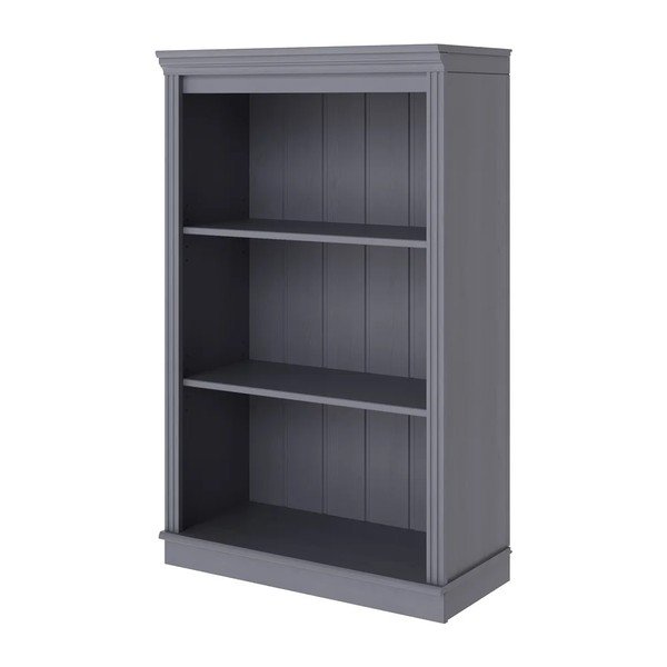 Bibliotecă gri din lemn de pin 74x118x35 cm Anita – Støraa-image-2