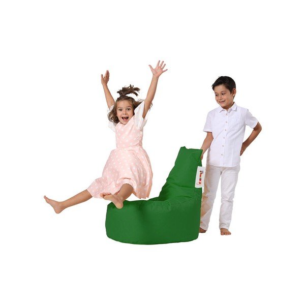 Fotoliu puf pentru copii verde închis Baton – Floriane Garden-image-3