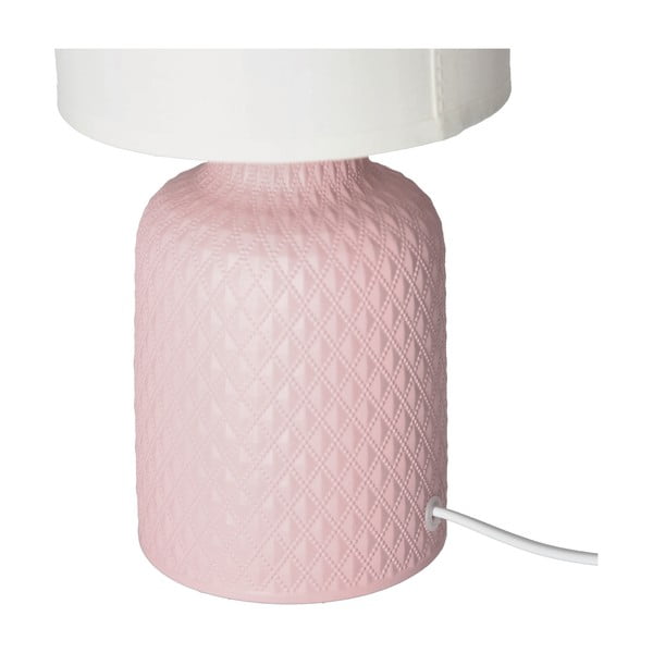 Veioză roz cu abajur textil (înălțime 32 cm) Iner – Candellux Lighting-image-3