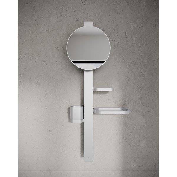 Oglindă de perete cu raft/cu cuier ø 20,5 cm ALU+ – Ideal Standard-image-1