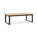 Masă de dining cu blat cu aspect de lemn de stejar 100x220 cm Rina – Marckeric