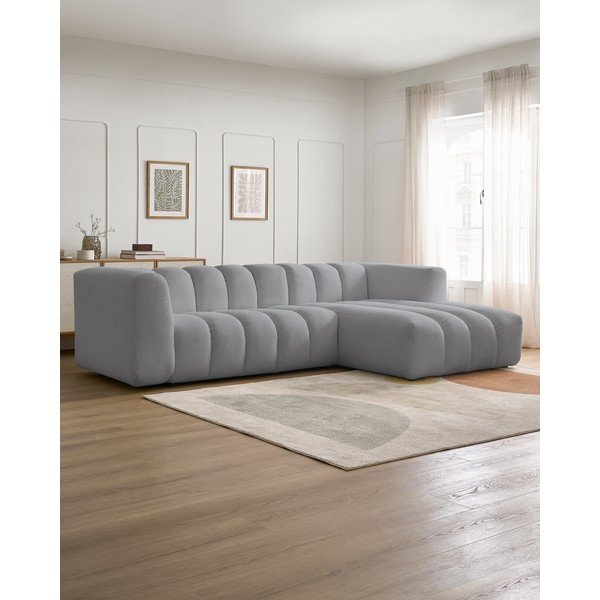 Colțar gri deschis (cu colț pe partea dreaptă/cu șezlong) Talia – Bobochic Paris-image-1