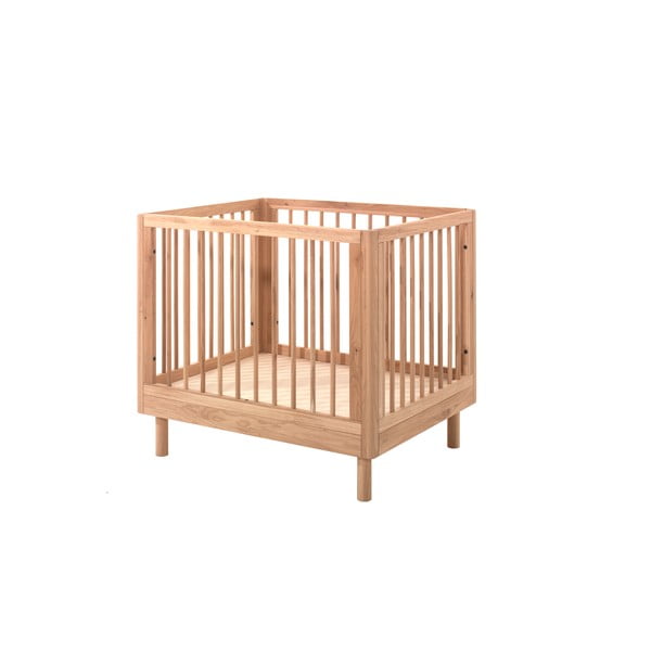 Țarc pentru copii în culoare naturală din lemn de stejar 95x75 cm Forrest – Vipack