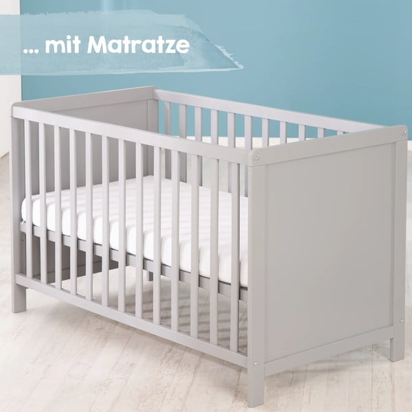 Pătuț gri deschis 60x120 cm – Roba-image-1