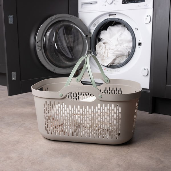 Coș de rufe maro deschis din plastic 45 l – Addis-image-3