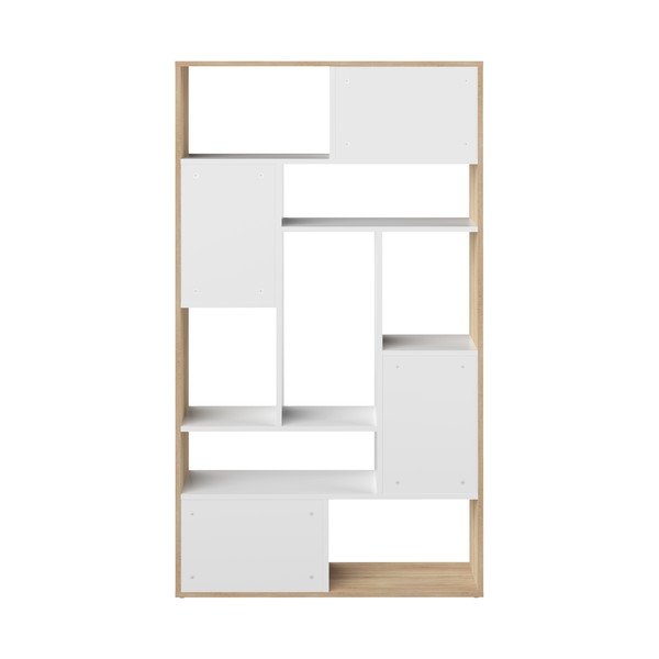 Bibliotecă albă cu aspect de stejar 91x163 cm Seoul - TemaHome -image-4