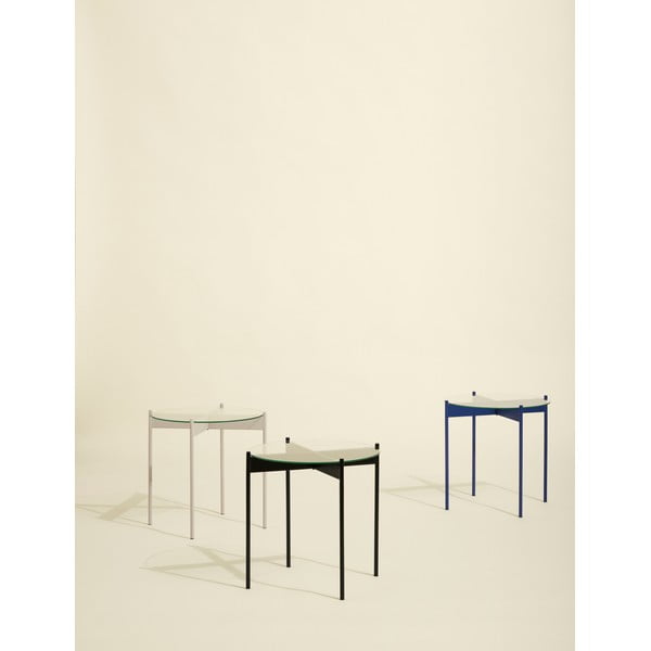 Măsuță auxiliară rotundă cu blat din sticlă ø 45 cm Beam – Hübsch-image-1