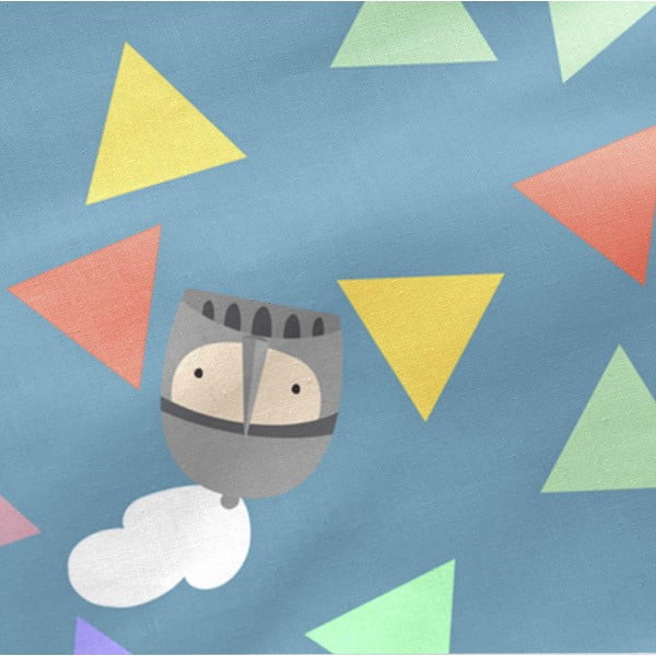 Cearceaf elastic din bumbac Mr. Fox Knight, 70 x 140 cm-image-4