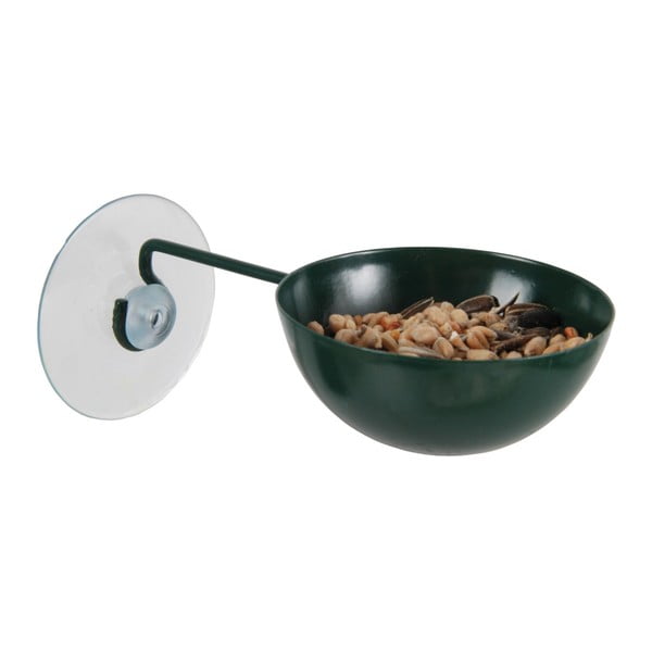 Suport cu ventuză pentru hrănit păsări Esschert Design, ⌀ 7 cm, verde