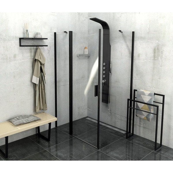Suport metalic pentru prosoape Sapho Ska, negru-image-1