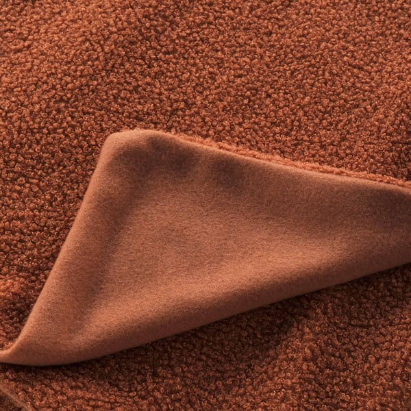 Pătură roșie/portocalie din polar/fleece 180x220 cm Curly Wooly – douceur d'intérieur-image-1