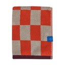 Prosop portocaliu/bej din bumbac organic din frotir 50x90 cm Retro – Mette Ditmer Denmark