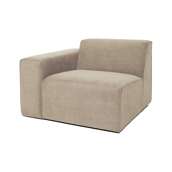 Modul pentru canapea bej   din catifea reiată  (partea stângă ) Sting - Scandic-image-2
