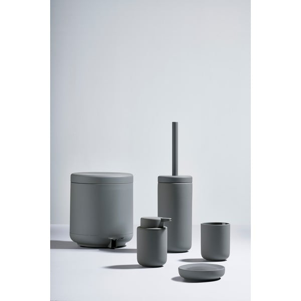 Coș de gunoi cu pedală pentru baie Zone UME, 4 l, gri-image-1