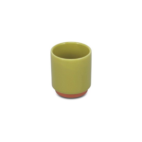 Ceașcă verde/portocalie din gresie ceramică 270 ml Duo – ONA-image-3
