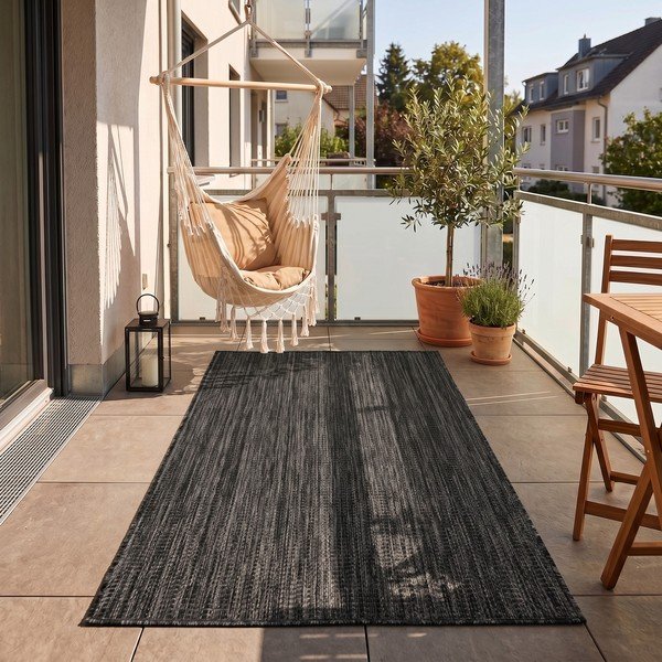 Covor pentru exterior și interior negru 60x100 cm Mira 1450 – Ayyildiz Carpets-image-1