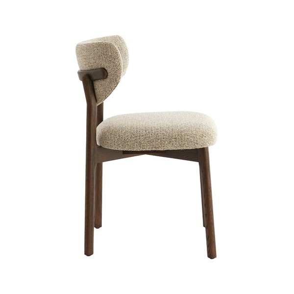 Scaun de dining maro/crem tapițat Trosa – Light & Living-image-2