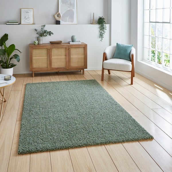 Covor verde lavabil din fibre reciclate 160x230 cm Bali – Think Rugs-image-1