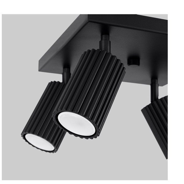 Spot negru din metal ø 6,5 cm Gleam – Sollux-image-4