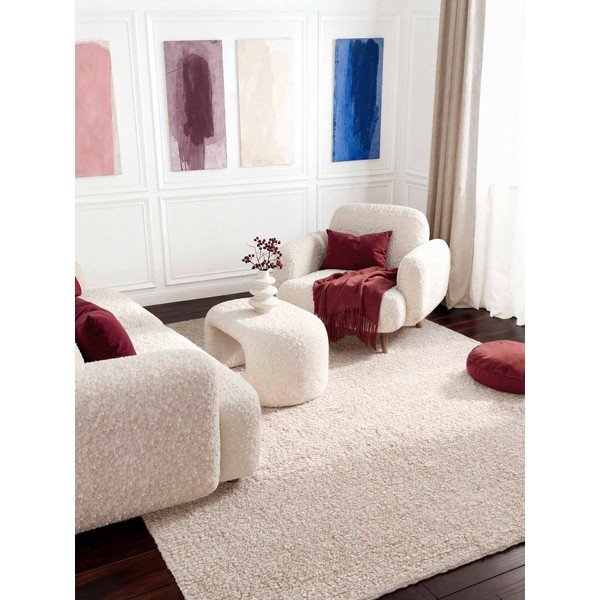 Covor crem țesut manual din material bouclé 200x290 cm Notting Hill Portobello – Ted Baker-image-1