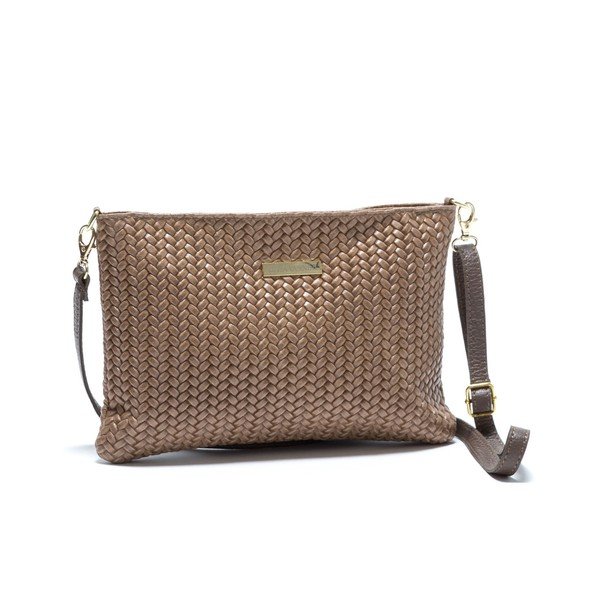 Geantă din piele Isabella Rhea no.  8029, gri cu maro-image-3