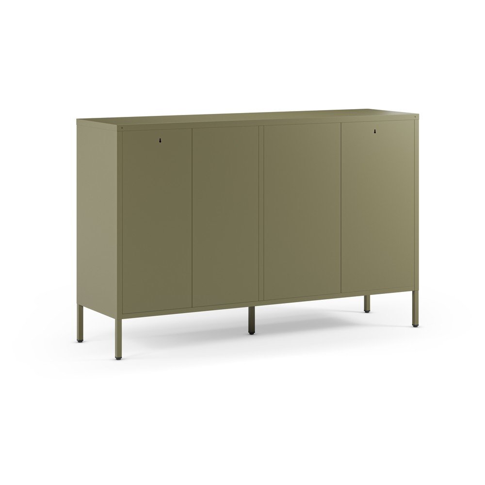 Comodă verde din metal 140x90x40 cm Fayna – Marckeric