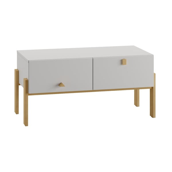 Comodă de copii gri deschis joasă 100x25 cm Cube - Pinio-image-3