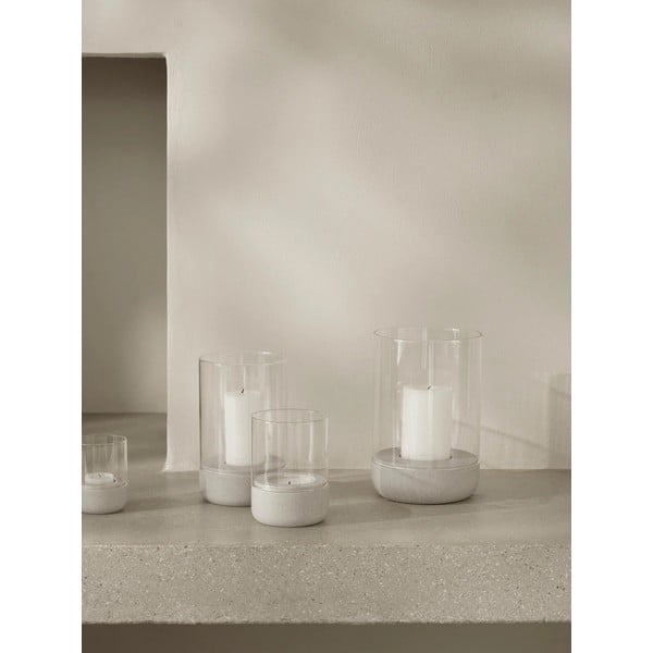 Sfeșnic pentru lumânări pastilă din sticlă Calma – Blomus-image-1