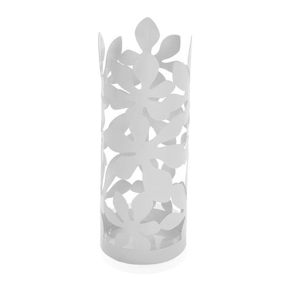 Suport metalic pentru umbrele Versa Flores, înălțime 49 cm, alb